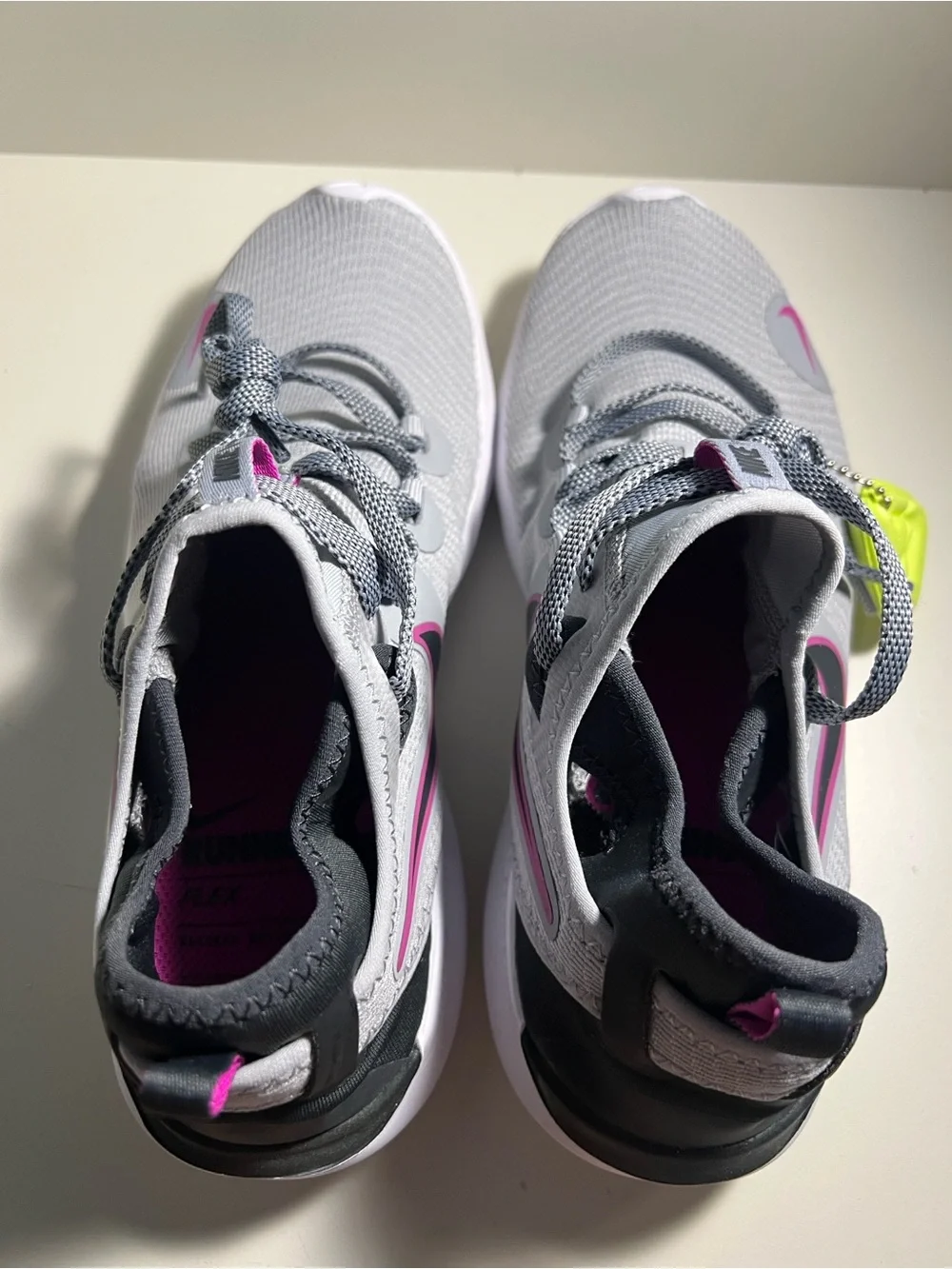 Nike Kids Gray and Pink Athletic Sneakers